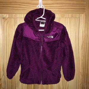 North face fleece hooded zip